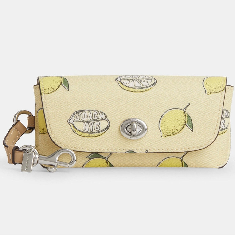 Coach Sunglass Case With Lemon Print